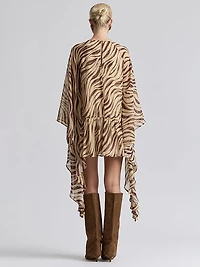 Draped Sleeve Mini Dress