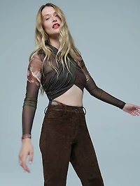Aliyah Printed Wrap Bodysuit