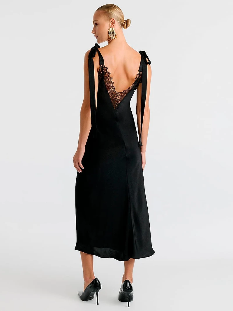 Lydia Tie Strap Midi Dress