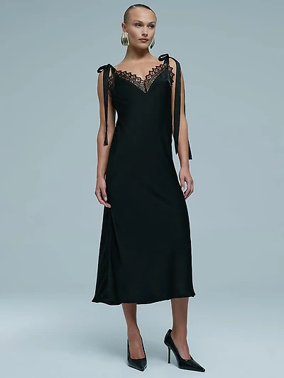 Lydia Tie Strap Midi Dress