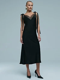 Lydia Tie Strap Midi Dress