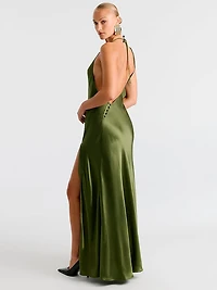 Anastasia Satin Maxi Dress
