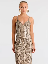 Estine Faux Snakeskin Dress