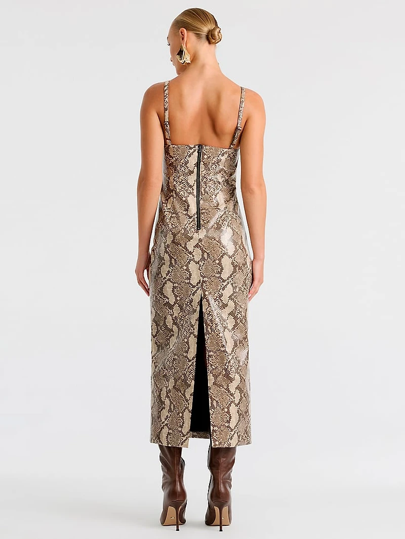 Estine Faux Snakeskin Dress