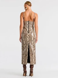 Estine Faux Snakeskin Dress