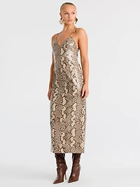 Estine Faux Snakeskin Dress