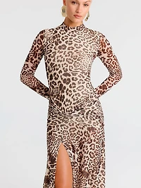 Lea Printed Mesh Dress