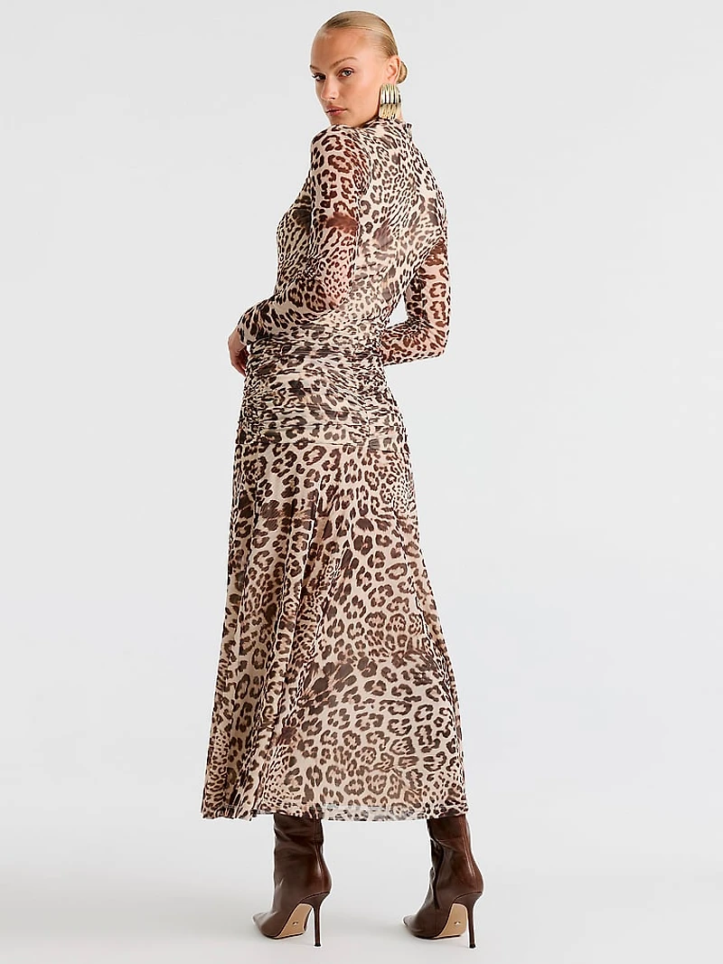 Lea Printed Mesh Dress