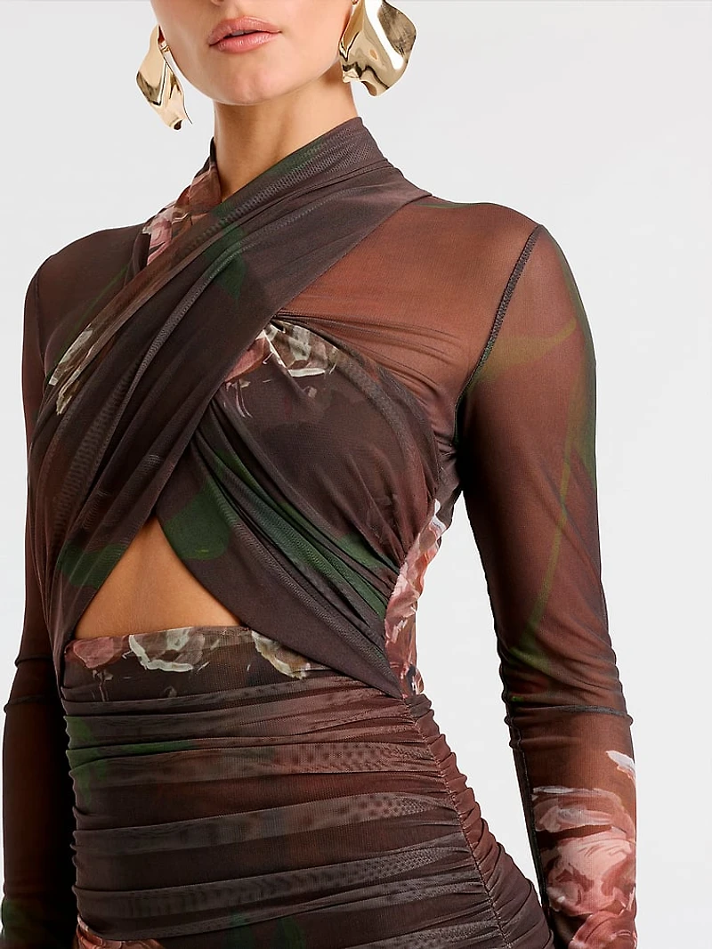 Aliyah Printed Midi Dress