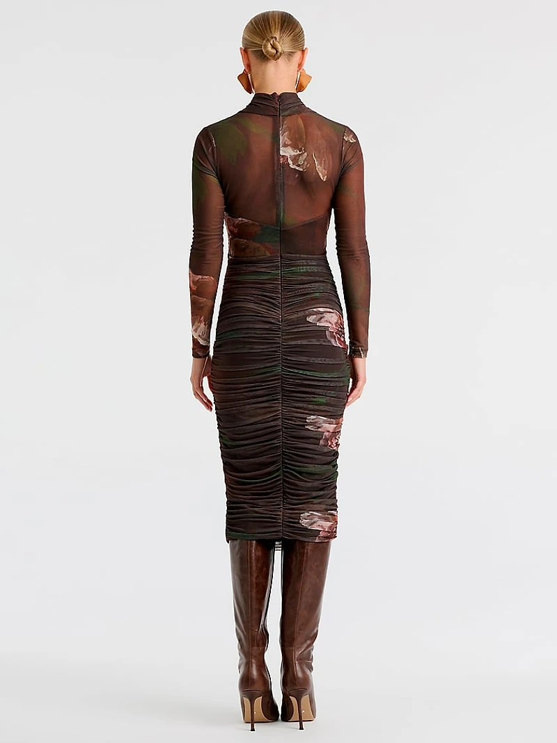Aliyah Printed Midi Dress