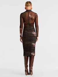 Aliyah Printed Midi Dress
