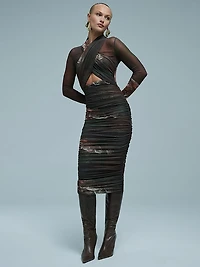 Aliyah Printed Midi Dress