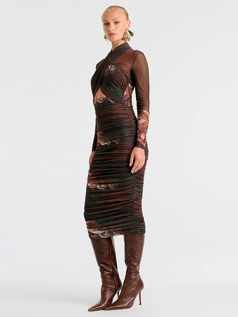 Aliyah Printed Midi Dress