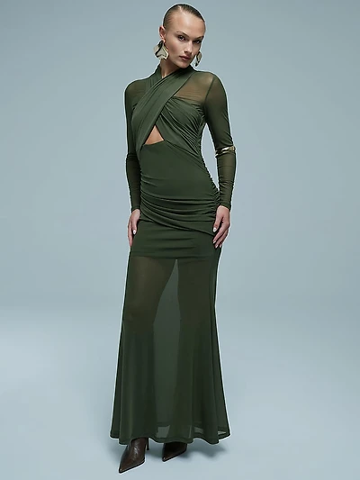 Veria Sport Mesh Maxi Dress