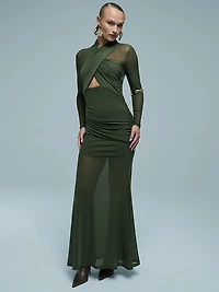 Veria Sport Mesh Maxi Dress