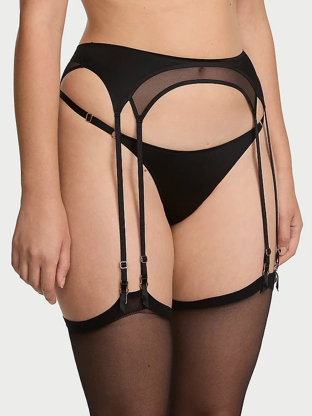 Icon by Victoria's Secret Strappy Logo Garter Belt