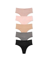 5-Pack Love Cloud Mid-Rise Thong Panties
