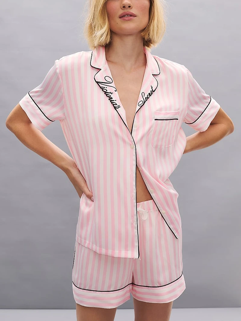 Signature Satin Short Pajama Set