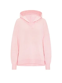 Luxe Knit V-Neck Hoodie Sweater