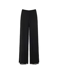 SoSoft™ Modal Lace-Trim Wide-Leg Pant