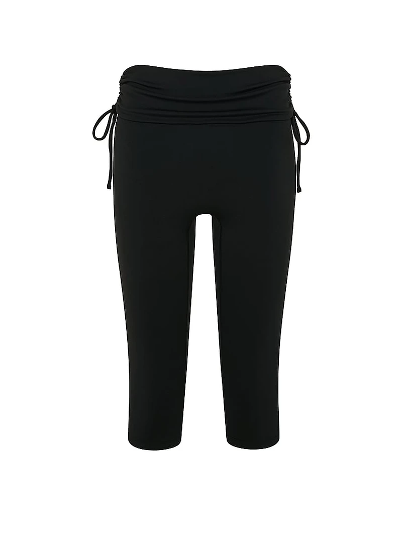 PINK Relay™ Side-Ruched Foldover Capri Legging
