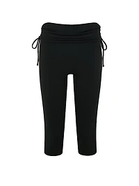 PINK Relay™ Side-Ruched Foldover Capri Legging