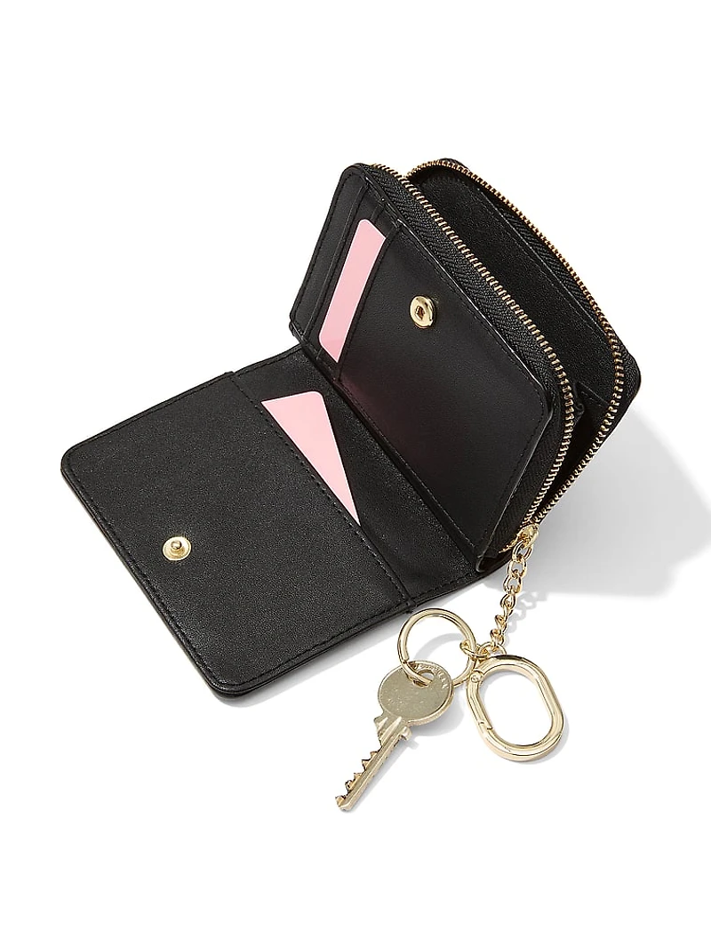 Small Zip Wallet Keychain