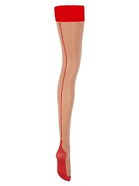 Lace-Top Stocking with Back Seam