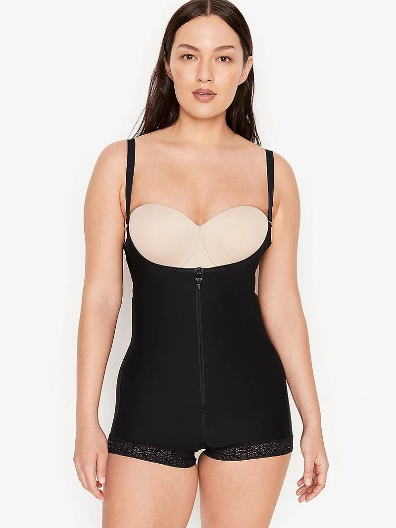 Firm Compression Open Bust Body Shaper Boyshorts