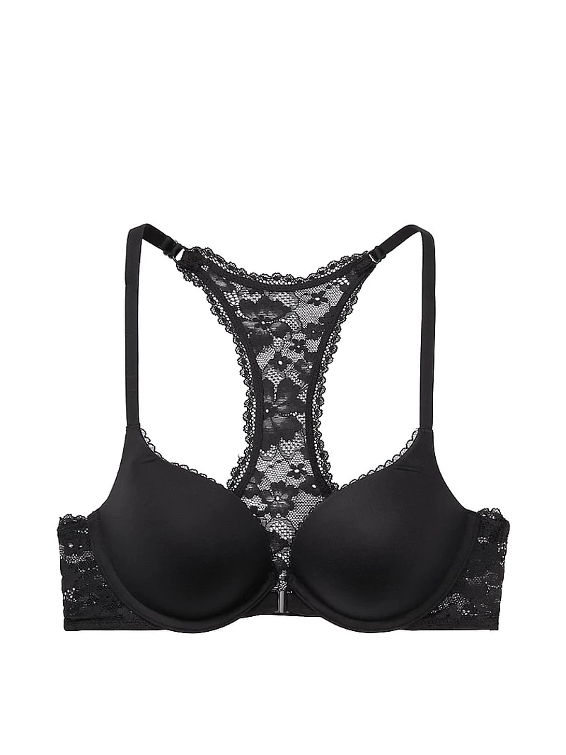 Lace Detail Shimmer Push-Up Bra