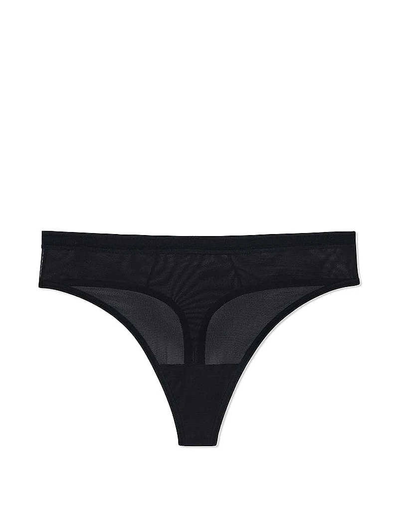 Sheer Mesh High-Cut Thong Panty