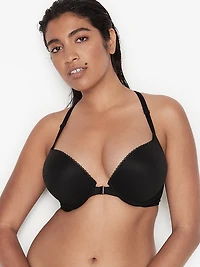 Lace Detail Shimmer Push-Up Bra