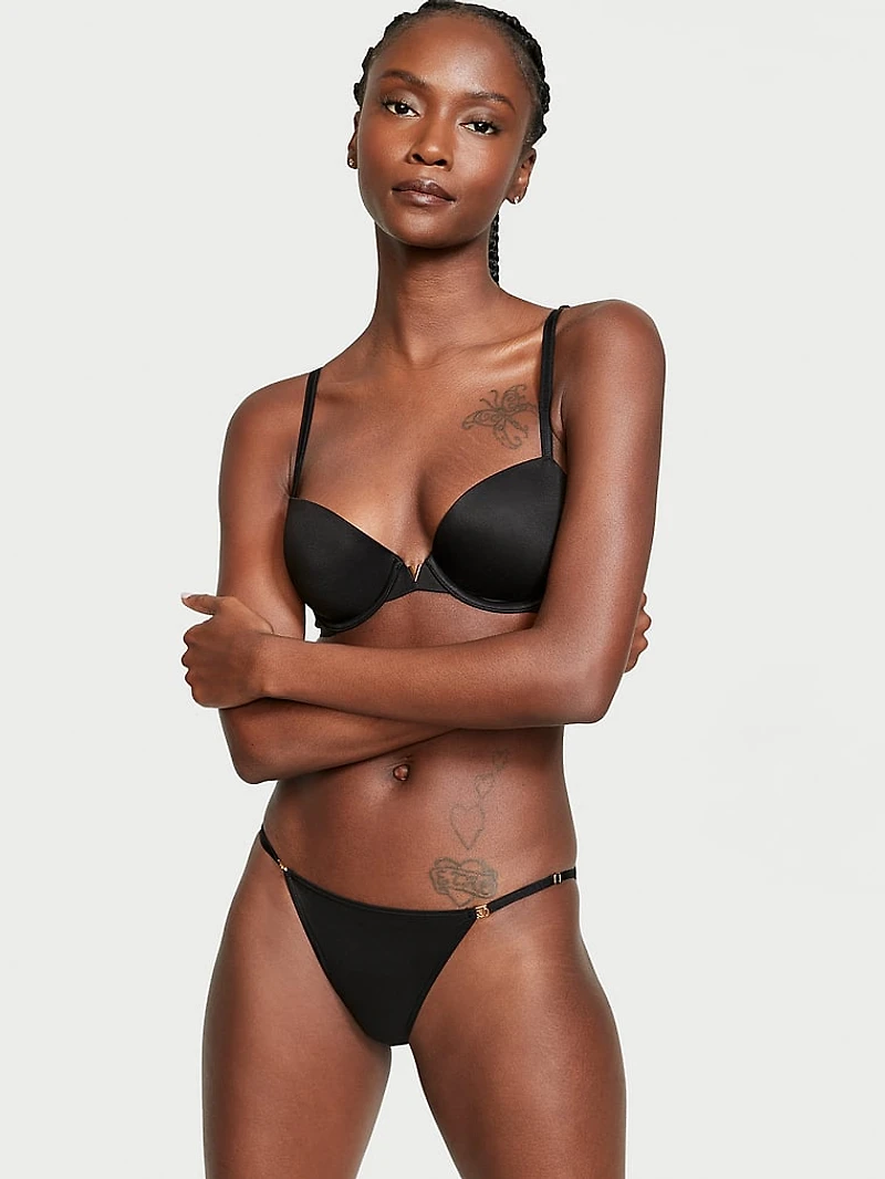 Smooth Lightly Lined Plunge Demi Bra