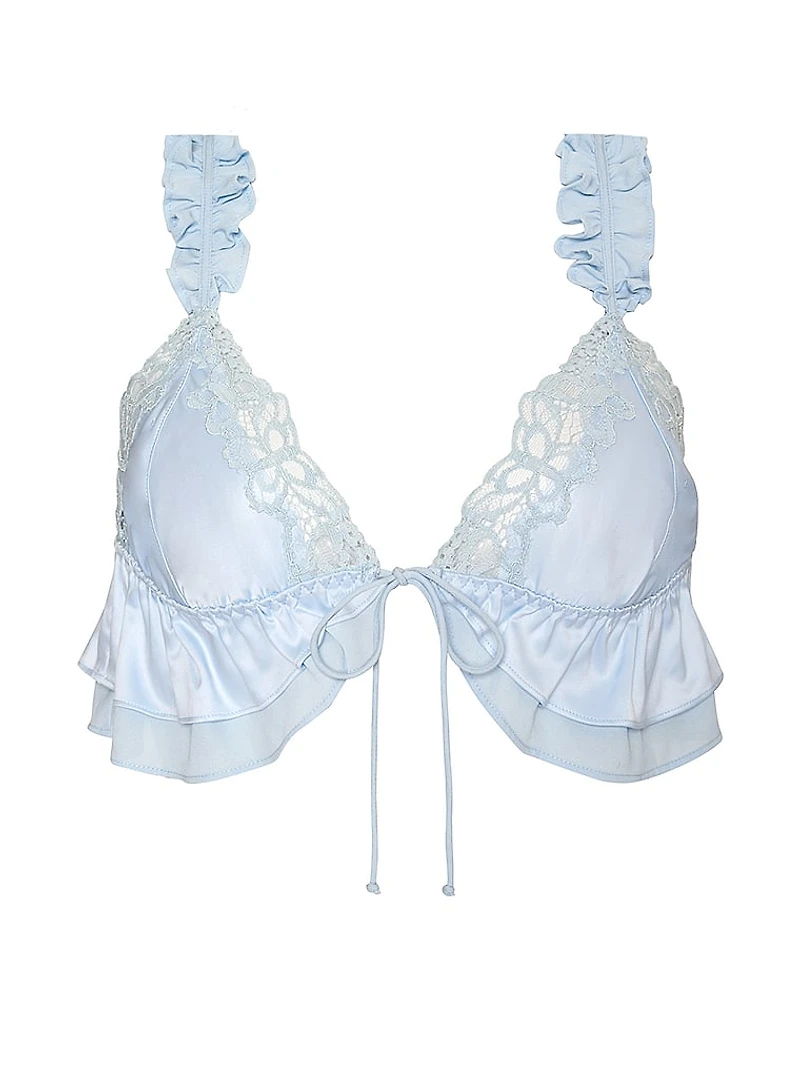 Butterfly Lace Ruffle Bralette