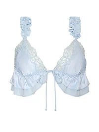 Butterfly Lace Ruffle Bralette
