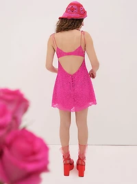 Butterfly Lace Slip Dress