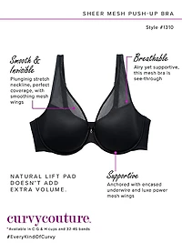 Sheer Mesh Push-Up Bra