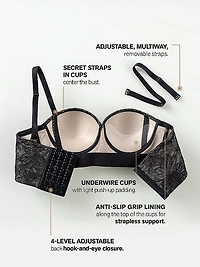 Firm Compression Strapless Lace Longline Bra