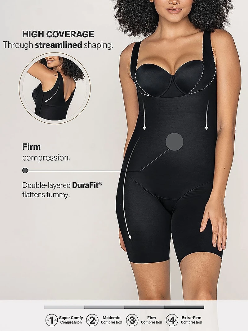 Firm Compression Step-in Mid-Thigh Body Shaper