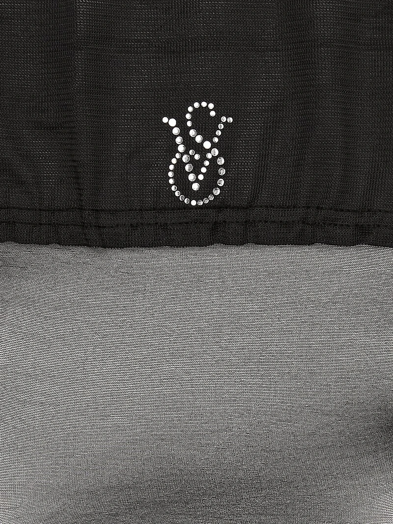 Crystal Logo Thigh Highs