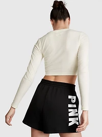 Rib Long-Sleeve Crop Top