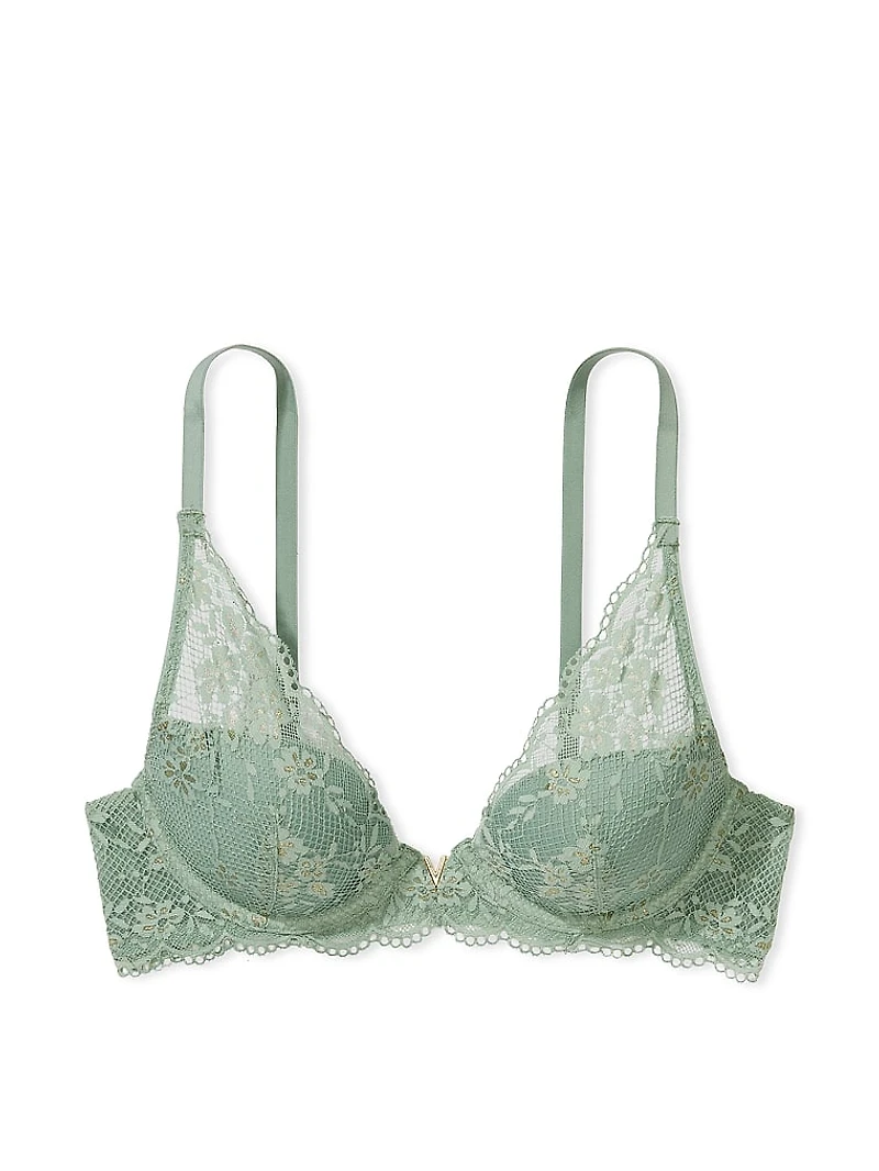 Lightly Lined Lace Plunge Bra
