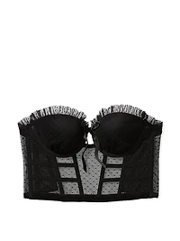 Strapless Dotted Mesh Corset Top
