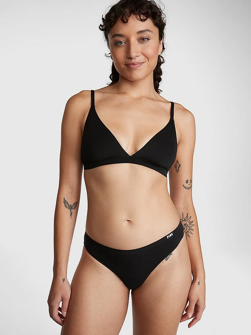 Powder Puff Cotton Triangle Bralette