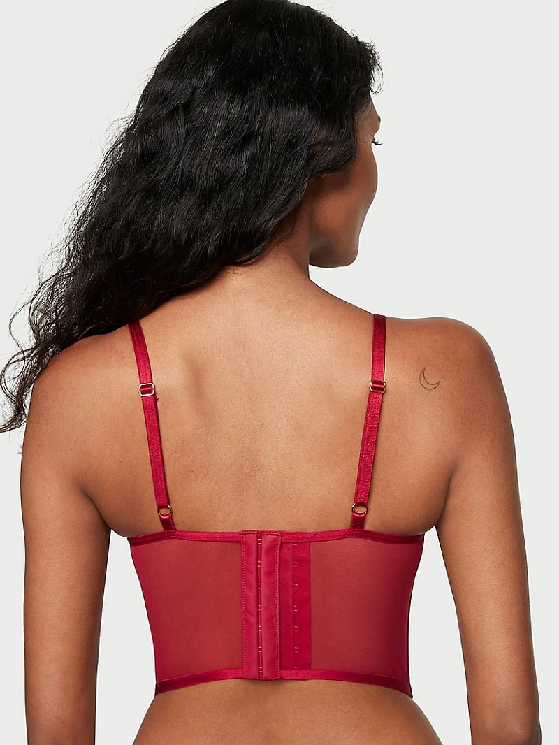 Midnight Affair Embroidery Push-Up Corset Top