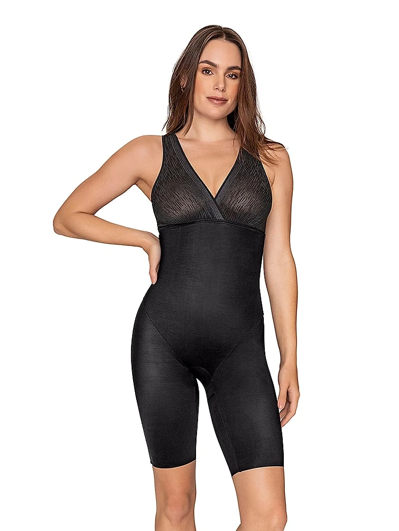 Targeted Compression Sculpting Mid-Thigh Bodysuit Shaper