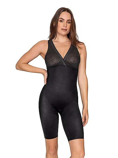 Targeted Compression Sculpting Mid-Thigh Bodysuit Shaper
