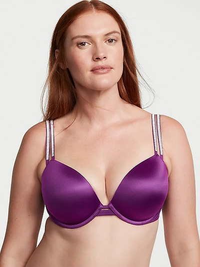 Electric Orchid Shine Strap Push-Up Bra