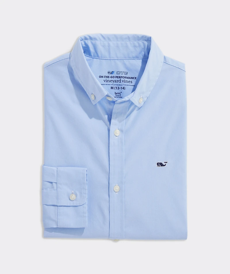 Boys' Breakwater Solid Performance Cotton Shirt