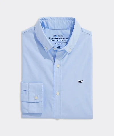 Boys' Breakwater Solid Performance Cotton Shirt